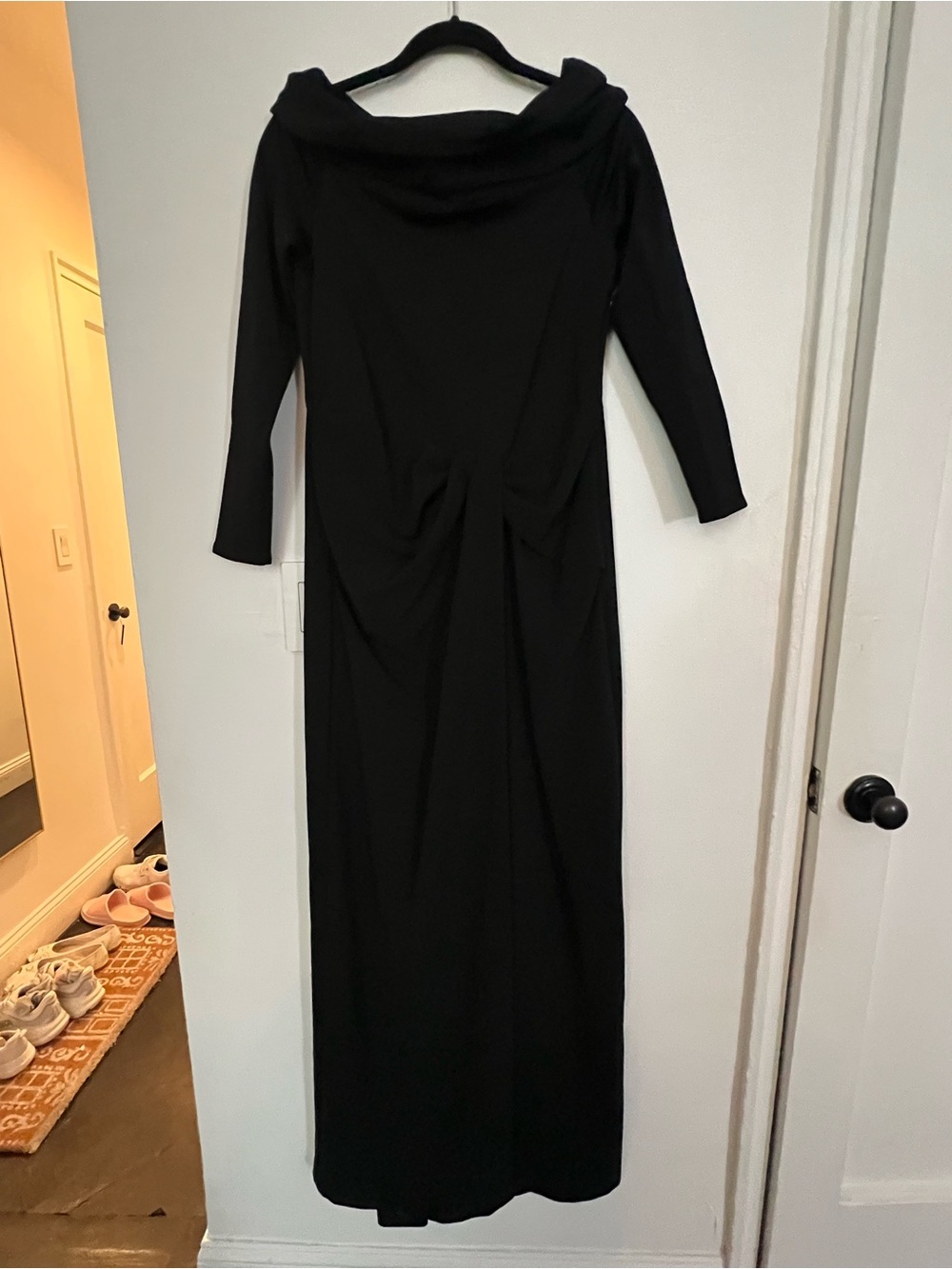 Ralph Lauren Classic Black Long Sleeve Maxi Dress